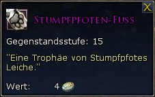 Stumpfpfoten-Fuss